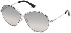 Tom Ford Rania 64mm Oversize Round Sunglasses at Nordstrom Rack