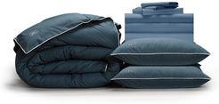 Pillow Guy King Classic Cool & Crisp Perfect Down Alt Gel Bedding Set - Cadet Blue at Nordstrom Rack