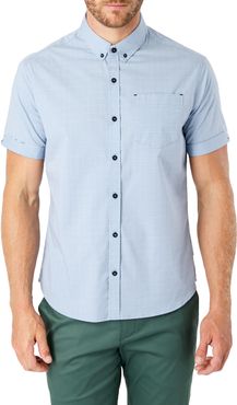 Saga Slim Fit Plaid Short Sleeve Button-Down Shirt