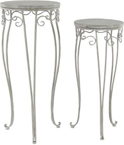 Willow Row Large Traditional Gray Washed Wood and Metal Tricycle Plant Stands - Set of 2 at Nordstrom Rack