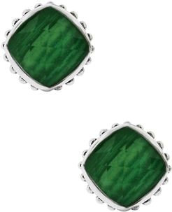 LAGOS Sterling Silver Malachite Cushion Stud Earrings at Nordstrom Rack