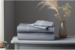 YaYa & Co. Queen Dailah Light Gray With White Stitch Cotton 4-Piece Sheet Set at Nordstrom Rack