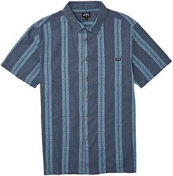 Sundays Jacquard Stripe Short Sleeve Button-Up Shirt