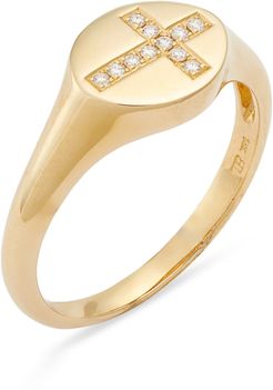 Icons Diamond Cross Signet Ring (Nordstrom Exclusive)