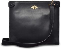 The Stowaway Leather Crossbody Bag - Black