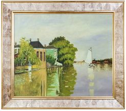 Overstock Art Houses on the Achterzaan Framed Painting by Claude Monet at Nordstrom Rack