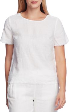 Frayed Edge Linen Top