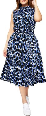 Plus Size Women's Leota Mindy Tie Waist Midi Dress