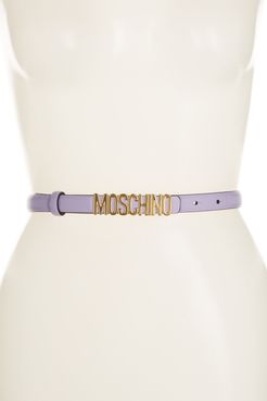 MOSCHINO Thin Leather Logo Belt at Nordstrom Rack