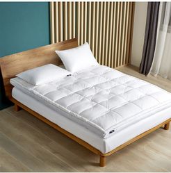 Blue Ridge Home Fashions Serta 2-Inch Feather And Down Fiber Top Featherbed - King - White at Nordstrom Rack