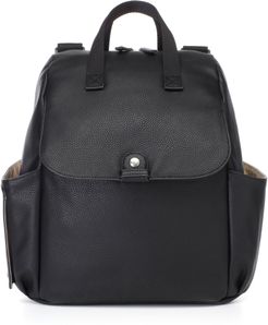 Robyn Convertible Faux Leather Diaper Backpack - Black