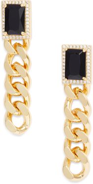 Jolene Onyx & Curb Chain Earrings