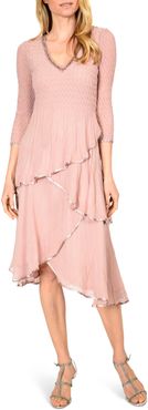 KOMAROV Beaded Tiered Cocktail Dress at Nordstrom Rack