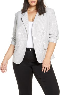 Plus Size Women's Maree Pour Toi Print Blazer