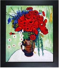Overstock Art Vase With Daisies And Poppies - Framed Oil Reproduction of an Original Painting By Vincent Van Gogh at Nordstrom R