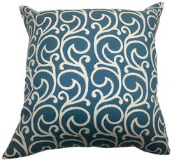 DIVINE HOME Blue Scroll Throw Pillow - 20"x20" at Nordstrom Rack