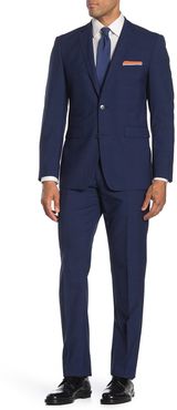 Vince Camuto Navy Plaid Slim Fit 2-Piece Suit at Nordstrom Rack