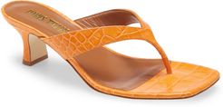 PARIS TEXAS Croc Embossed Thong Sandals at Nordstrom Rack