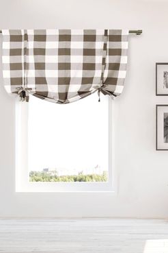 Duck River Textile Kingston Buffalo Check Tie Up Curtain - Grey at Nordstrom Rack