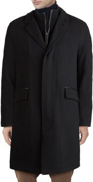 Wool Blend Twill Topcoat