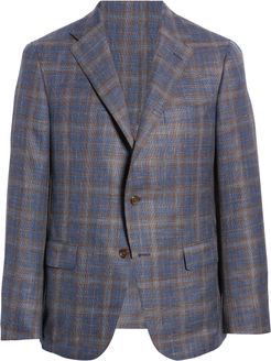 Big & Tall Hickey Freeman Classic Fit Plaid Wool Blend Sport Coat