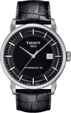 Tissot Men's Luxury Powermatic 80 Croc Embossed Leather Strap Watch, 41mm at Nordstrom Rack