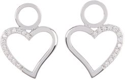 BREUNING 14K White Gold Diamond Heart Earring Jackets at Nordstrom Rack
