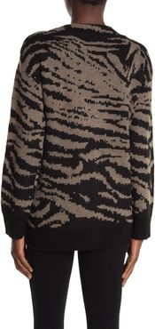 PAM AND GELA Tiger Stripe V-Neck Cardigan at Nordstrom Rack