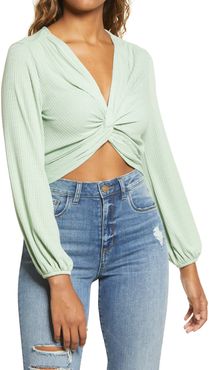 Rib Twist Front Top