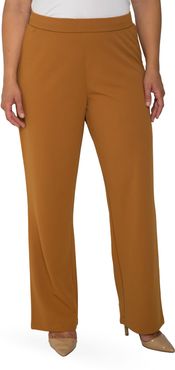Plus Size Women's Standards & Practices High Waist Stretch Crepe Trousers