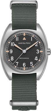 Khaki Aviator Pilot Pioneer Nato Strap Watch, 36mm X 33mm