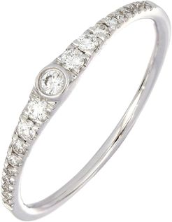 Bony Levy 18K White Gold Monroe Pave Diamond Stacking Ring - 0.19 ctw at Nordstrom Rack