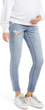 Re: denim Ripped Ankle Skinny Maternity Jeans