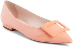 Gommettine Buckle Pointed Toe Flat