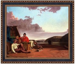 Overstock Art Watching The Cargo, 1849 - Framed Oil Reproduction of an Original Painting By George Caleb Bingham at Nordstrom Ra