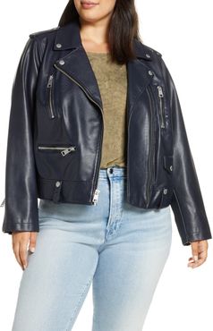 Plus Size Women's Levi'S Lamb Touch Faux Leather Moto Jacket