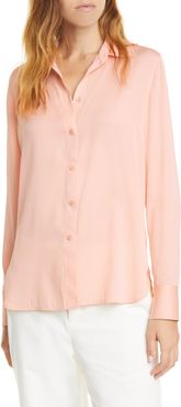 Vince Slim Fitted Stretch Silk Blouse at Nordstrom Rack