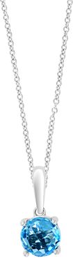 Effy 14K White Gold Blue Topaz Necklace at Nordstrom Rack