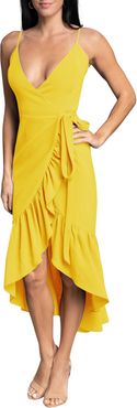 Delphine Crepe Wrap Midi Dress