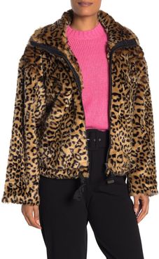 Rebecca Minkoff Brigit Faux Fur Leopard Print Jacket at Nordstrom Rack