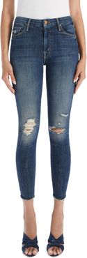 The Looker Ripped High Waist Ankle Skinny Jeans