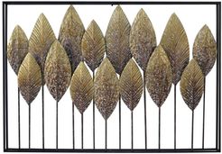 Willow Row Large - Rectangular Whitewashed Gold Leaves Metal Wall Decor - 40" x 28 at Nordstrom Rack