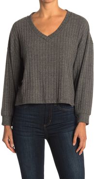 Lush Boxy Wide Ribbed Knit Sweater at Nordstrom Rack