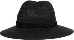 Fatima Wide Brim Floppy Hat Hat - Black