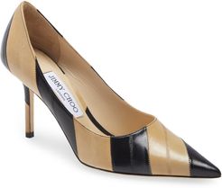 Love Stripe Pointed Toe Pump