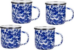 Enamelware Set Of 4 Enameled Mugs