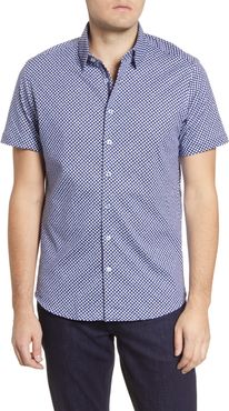 Dry Touch Short Sleeve Button-Up Performance Shirt