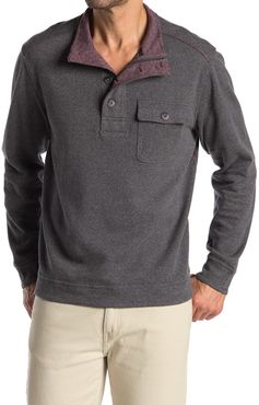 Tommy Bahama Alpine View Quarter Zip & Button Pullover at Nordstrom Rack