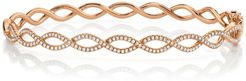 Ron Hami 14K Rose Gold Pave Diamond Intertwined Bangle Bracelet - 0.46 ctw at Nordstrom Rack