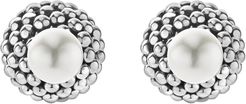 Caviar & Pearl Stud Earrings